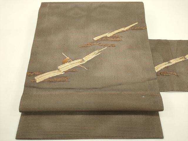 平和屋着物＊夏物　九寸名古屋帯　川下り　金糸　正絹　逸品　CABI5395rv
