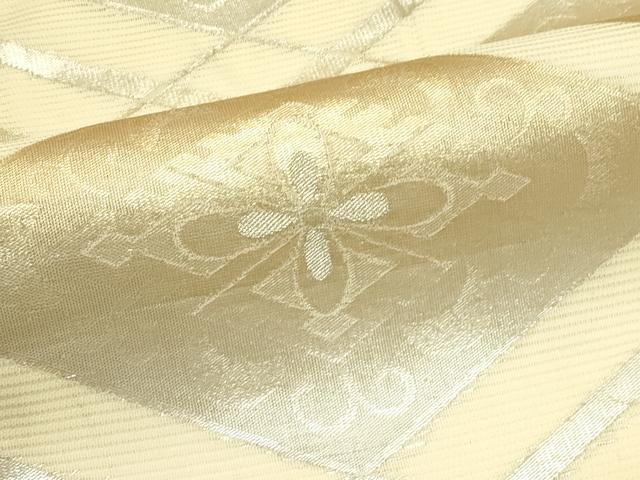 平和屋着物＊夏物　九寸名古屋帯　花菱文　金銀糸　正絹　逸品　CABI5397rv