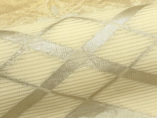 平和屋着物＊夏物　九寸名古屋帯　花菱文　金銀糸　正絹　逸品　CABI5397rv