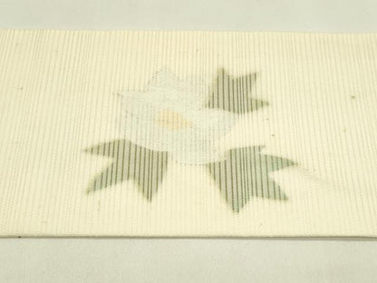平和屋着物＊夏物　九寸名古屋帯　草花文　金銀彩　正絹　逸品　CABI5400rv