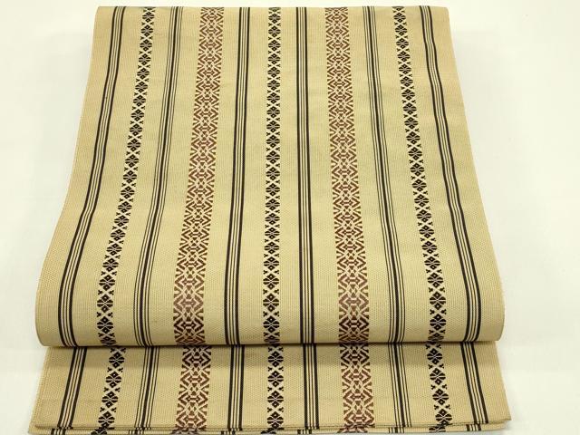 平和屋着物＊夏物　本場筑前博多織　八寸名古屋帯　紗献上　正絹　逸品　CABI5407rv
