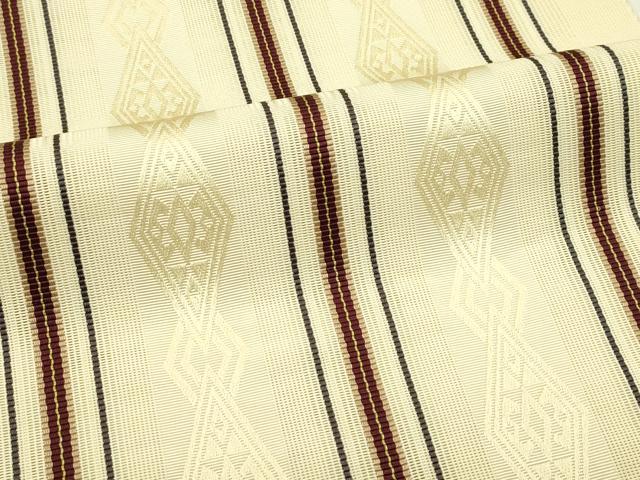 平和屋着物＊夏物　本場筑前博多織　八寸名古屋帯　菱間道　正絹　逸品　CABI5408rv