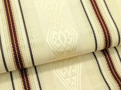 平和屋着物＊夏物　本場筑前博多織　八寸名古屋帯　菱間道　正絹　逸品　CABI5408rv