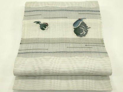 平和屋着物＊夏物　八寸名古屋帯　絽綴れ　成り物　正絹　逸品　CABI5411rv