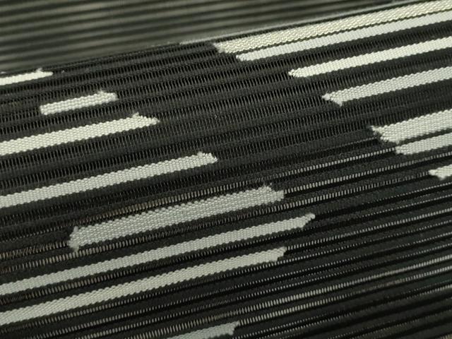 平和屋着物＊夏物　八寸名古屋帯　絽綴れ　霞文　黒地　金糸　正絹　逸品　CABI5414rv