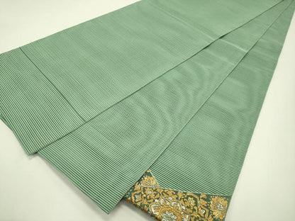 平和屋着物＊夏物　太鼓柄袋帯　総刺繍　絽刺し　区限刺繍　絽綴れ　正倉院花唐草文　金銀糸　正絹　逸品　CABI5419rv