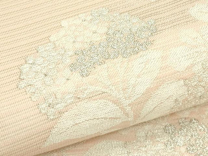 平和屋着物＊夏物　九寸名古屋帯　紫陽花　銀糸　正絹　逸品　未使用　CABI5425rv