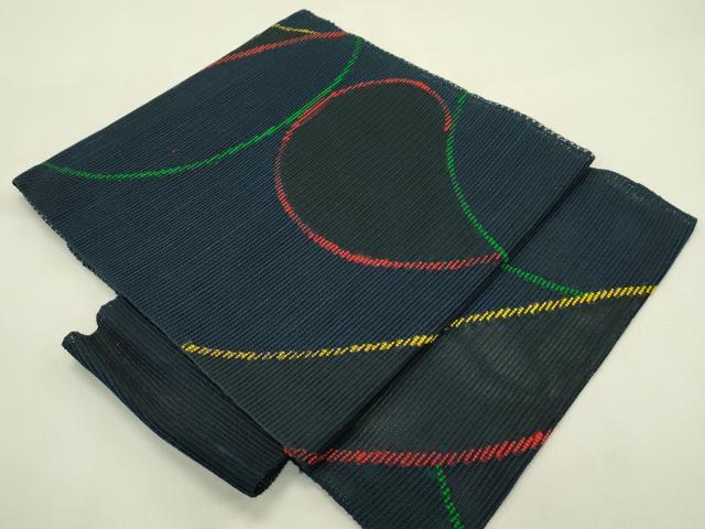 平和屋着物＊夏物　つけ帯　抽象文　正絹　逸品　CABI5433rv