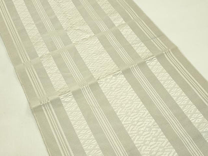 平和屋着物＊夏物　本場筑前博多織　八寸名古屋帯　紗献上　亜麻色　正絹　逸品　CABI5438rv