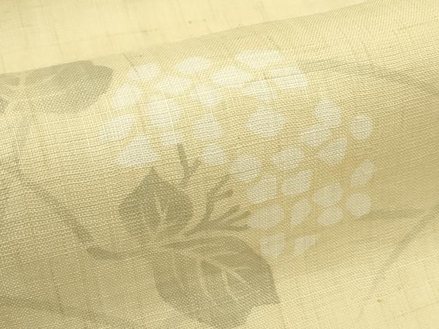 平和屋着物＊夏物　九寸名古屋帯　紫陽花　麻　逸品　CABI5447rv