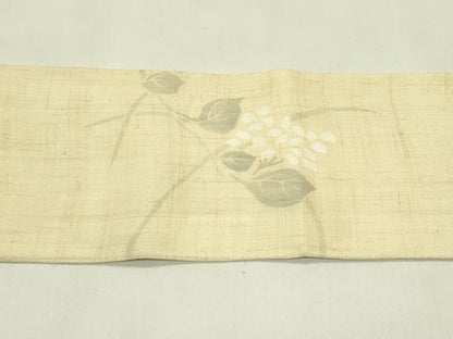平和屋着物＊夏物　九寸名古屋帯　紫陽花　麻　逸品　CABI5447rv