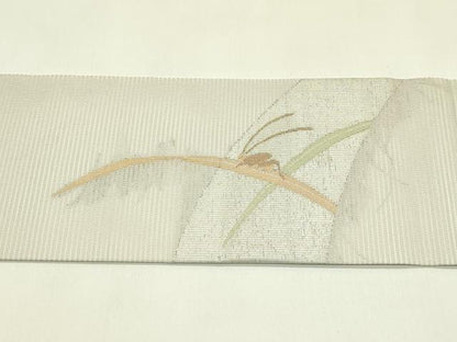 平和屋着物＊夏物　九寸名古屋帯　鈴虫　金銀糸　正絹　逸品　未使用　CABI5448rv