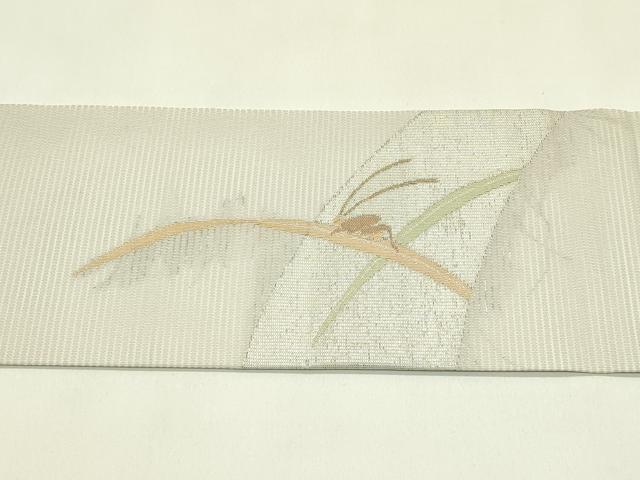 平和屋着物＊夏物　九寸名古屋帯　鈴虫　金銀糸　正絹　逸品　未使用　CABI5448rv