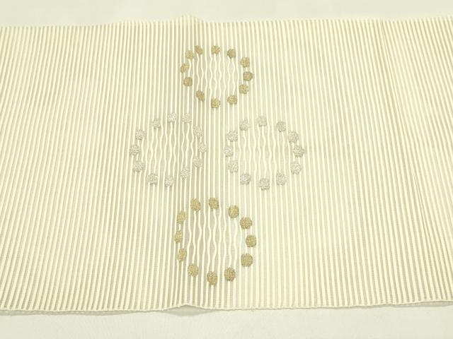平和屋着物＊夏物　八寸名古屋帯　絽綴れ　丸文　金銀糸　正絹　逸品　CABI5451rv