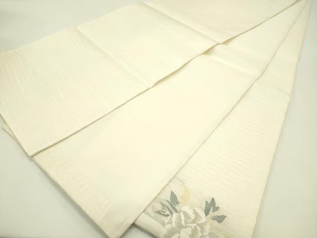 平和屋着物＊夏物　太鼓柄袋帯　すくい織　光琳水草花文　金銀糸　正絹　逸品　未使用　CABI5463rv