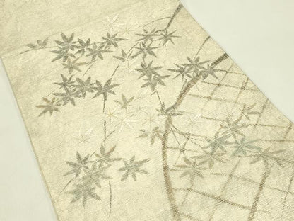 平和屋着物＊夏物　太鼓柄袋帯　作家物　手描き　籬楓文　金彩　正絹　逸品　CABI5465rv