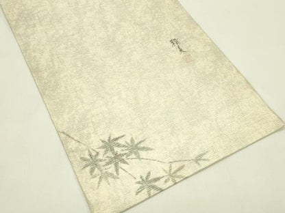 平和屋着物＊夏物　太鼓柄袋帯　作家物　手描き　籬楓文　金彩　正絹　逸品　CABI5465rv