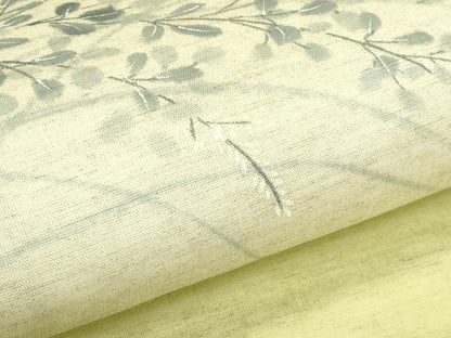 平和屋着物＊夏物　九寸名古屋帯　手描き　萩　麻　逸品　CABI5466rv