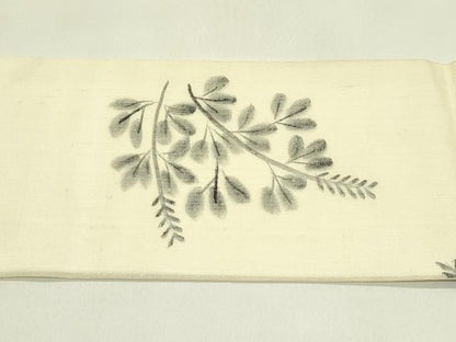 平和屋着物＊夏物　九寸名古屋帯　手描き　萩　正絹　逸品　CABI5467rv