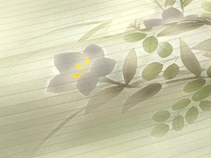 平和屋着物＊夏物　絽塩瀬　九寸名古屋帯　花籠文　金銀彩　正絹　逸品　CABI5469rv