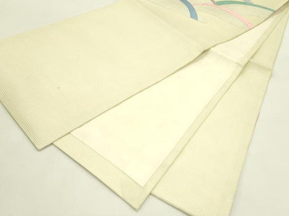 平和屋着物＊夏物　九寸開き名古屋帯　唐織　青海波　正絹　逸品　未使用　CABI5481rv