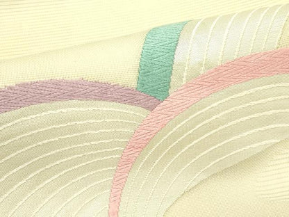 平和屋着物＊夏物　九寸開き名古屋帯　唐織　青海波　正絹　逸品　未使用　CABI5481rv