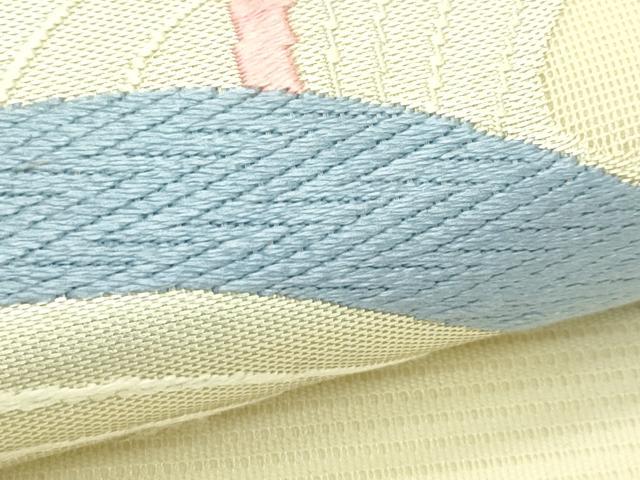 平和屋着物＊夏物　九寸開き名古屋帯　唐織　青海波　正絹　逸品　未使用　CABI5481rv