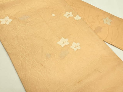 平和屋着物＊夏物　九寸名古屋帯　桔梗　金糸　正絹　逸品　CABI5484rv