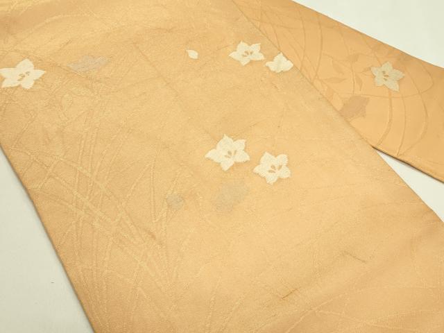平和屋着物＊夏物　九寸名古屋帯　桔梗　金糸　正絹　逸品　CABI5484rv