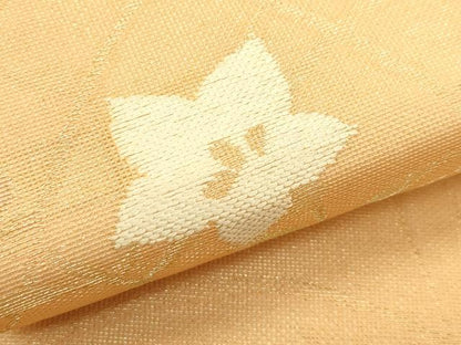 平和屋着物＊夏物　九寸名古屋帯　桔梗　金糸　正絹　逸品　CABI5484rv