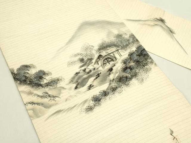 平和屋着物＊夏物　絽塩瀬　九寸名古屋帯　作家物　手描き　風景文　正絹　逸品　CABI5485rv
