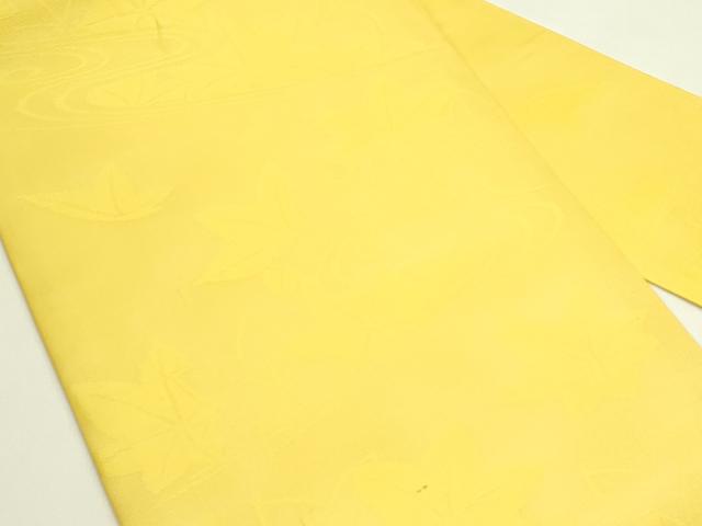 平和屋着物＊夏物　九寸名古屋帯　流水楓文　芥子色　正絹　逸品　CABI5488rv