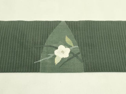 平和屋着物＊夏物　八寸名古屋帯　絽綴れ　草花文　金銀糸　正絹　逸品　CABI5492rv