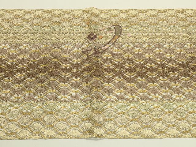 平和屋着物＊夏物　八寸名古屋帯　総刺繍　束ね熨斗花文　金銀糸　やまと誂製　正絹　逸品　CABI5496rv