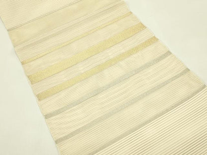 平和屋着物＊夏物　八寸名古屋帯　絽綴れ　枝花文　金銀糸　正絹　逸品　CABI5503rv