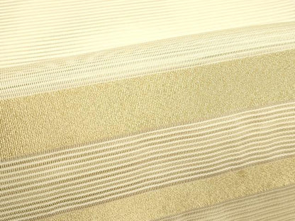 平和屋着物＊夏物　八寸名古屋帯　絽綴れ　枝花文　金銀糸　正絹　逸品　CABI5503rv