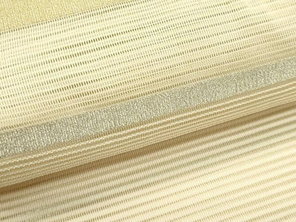 平和屋着物＊夏物　八寸名古屋帯　絽綴れ　枝花文　金銀糸　正絹　逸品　CABI5503rv