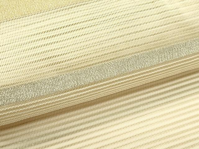 平和屋着物＊夏物　八寸名古屋帯　絽綴れ　枝花文　金銀糸　正絹　逸品　CABI5503rv