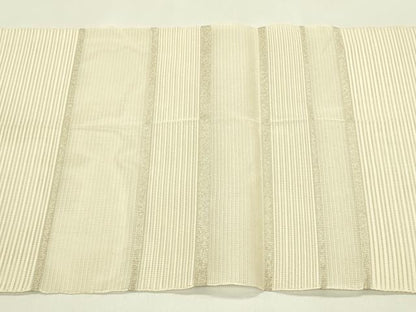 平和屋着物＊夏物　八寸名古屋帯　絽綴れ　枝花文　金銀糸　正絹　逸品　CABI5503rv