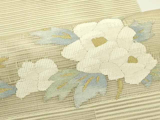 平和屋着物＊夏物　八寸名古屋帯　絽綴れ　枝花文　金銀糸　正絹　逸品　CABI5504rv