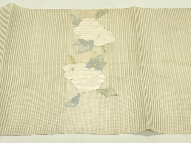 平和屋着物＊夏物　八寸名古屋帯　絽綴れ　枝花文　金銀糸　正絹　逸品　CABI5504rv