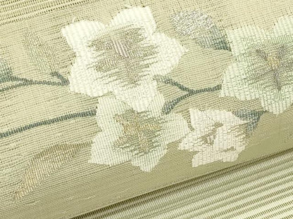 平和屋着物＊夏物　八寸名古屋帯　絽綴れ　草花文　金銀糸　正絹　逸品　CABI5515rv