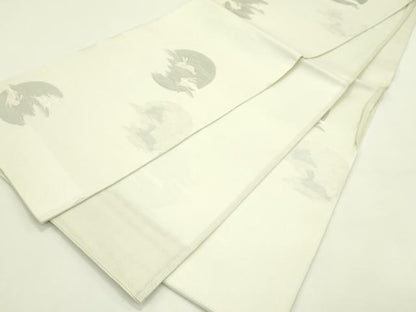 平和屋着物＊夏物　六通柄袋帯　兎　銀糸　正絹　逸品　CABI5517rv
