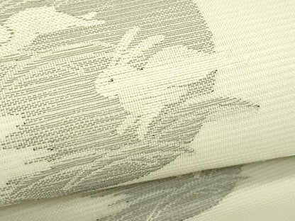 平和屋着物＊夏物　六通柄袋帯　兎　銀糸　正絹　逸品　CABI5517rv