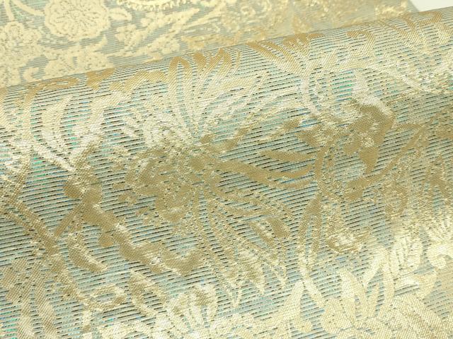 平和屋着物＊夏物　六通柄袋帯　更紗花文　金糸　鈴乃屋扱い　正絹　逸品　CABI5519rv