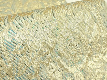 平和屋着物＊夏物　六通柄袋帯　更紗花文　金糸　鈴乃屋扱い　正絹　逸品　CABI5519rv