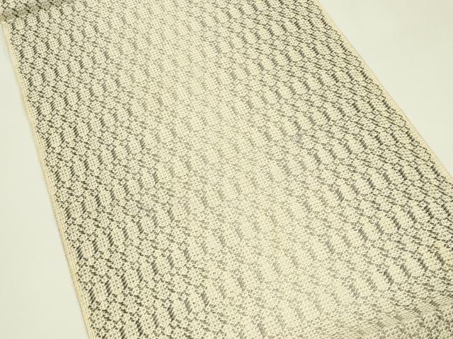 平和屋着物＊夏物　八寸名古屋帯　組織　網目文様　正絹　逸品　CABI5522rv