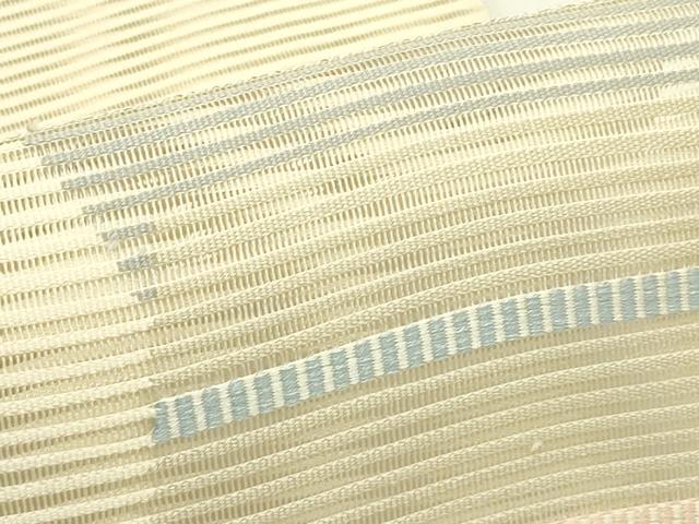 平和屋着物＊夏物　八寸名古屋帯　絽綴れ　色紙重ね文　金糸　正絹　逸品　CABI5524rv