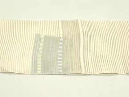 平和屋着物＊夏物　八寸名古屋帯　絽綴れ　色紙重ね文　金糸　正絹　逸品　CABI5524rv