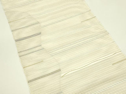 平和屋着物＊夏物　八寸名古屋帯　絽綴れ　霞文　金銀糸　正絹　逸品　CABI5525rv